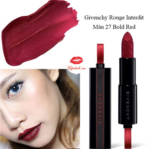 givenchy bold red试色|givenchy red lipstick.